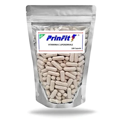 Immagine di PrinFit® 100 Capsule Naturali di Vitamina C Liposomiale Alto Dosaggio ed Elevato Assorbimento Antiossidante Acido L Ascorbico Integratore Alimentare