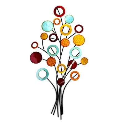 Immagine di Gilde Rilievo da parete con albero della vita, in metallo, altezza 97 cm, larghezza 51 multicolore