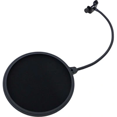 Immagine di Keepdrum, filtro antipop per microfono, EMH019, a doppia protezione, in nylon, diametro 16,5 cm