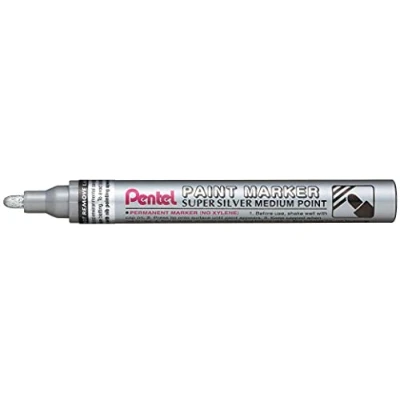 Immagine di Pentel MMP10 Paint Marker marcatore vernice punta media 4,5 mm argento 12 pz