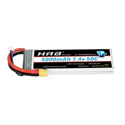 Immagine di HRB 7.4V 5000mAh 50C XT60 Lipo batteria compatibile con RC auto aereo camion barca
