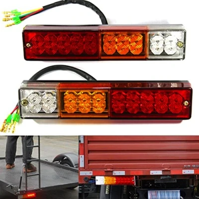 Immagine di WDragon Confezione da 20 luci posteriori a LED per rimorchio, indicatori di direzione, retromarcia, camion, roulotte, furgoni, trattori, 3 W, CC 12 V