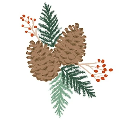 Immagine di Sizzix Timbri Trasparenti a Strati 8PK Pine Branches di Lisa Jones 664936 Capitolo 4 2022 Stamps, Clear, One Size