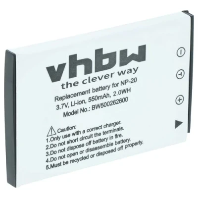 Immagine di vhbw batteria compatibile con Casio Exilim EX Serie Z75, Z77, Z770, Z8 fotocamera digitale DSLR (550mAh, 3,6V, Li Ion)