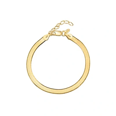 Immagine di Amberta Bracciale a Serpente Piatto in Argento Sterling 925 per Donna: Donna 4.5 mm 20 cm