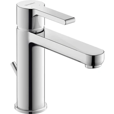 Immagine di Duravit B21020001 Rubinetti cromati per lavabo, con cartuccia in ceramica e rifiuti flessibile connettori b.2 taglia M profondità: 139 mm di pressione: 3 5 bar, cromato