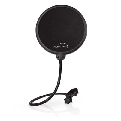 Immagine di Auphonix filtro antipop per microfono, schermo microfono a doppio strato, compatibile con Blue Yeti, Snowball e Nano, pop podcast streaming, MPF 1
