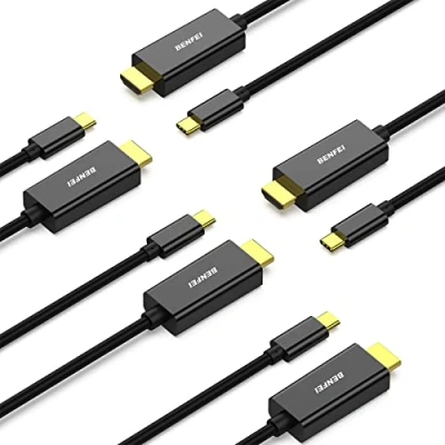 Immagine di BENFEI Cavo USB C a HDMI 4K 1,8m, 5 Confezioni Tipo [Compatibile Thunderbolt 3/4] per iPhone 15 Pro/Max MacBook Pro/Air 2023 iPad Pro iMac S23 XPS 17 e altro