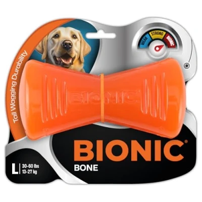 Immagine di BIONIC Giocattolo interattivo per cani, grande da masticare cani che resistono ai masticatori più duri, tra 30 60+ libbre (13 27+ kg.)