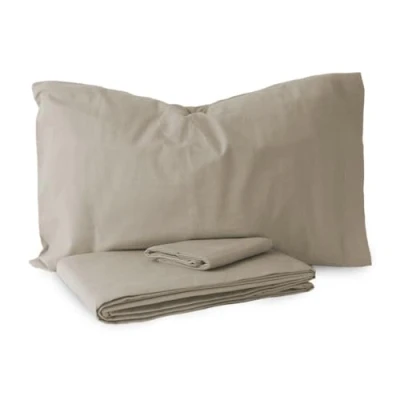 Immagine di Morbidissimi Set Sacco Copripiumino + federa in Flanella 100% cotone felpato Tinta Unita per letto Singolo TORTORA