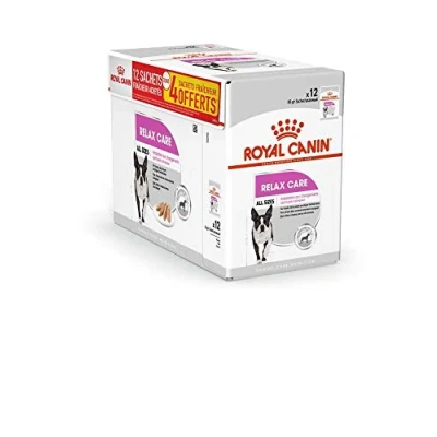 Immagine di Royal Canin Relax Care Mousse Confezione Doppia 2 x 12 85 g Alimento completo Per cani adulti a partire da 10 mesi di età che vivono in un ambiente irrequieto