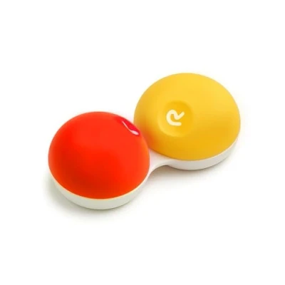 Immagine di SPORTS WORLD VISION Custodia Da Viaggio Per Lenti A Contatto Piatta Soft Grip Bulk Acquista Scatola Con Chiusura Vite Contrassegnata R &amp; L 1 Pezzi Ordine