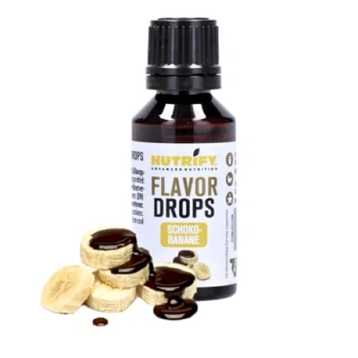 Immagine di NUTRIFY Flavor Drops Banana al cioccolato, 30 ml, gocce aromatiche senza calorie, più sapore in alimenti e bevande, zucchero, grassi, vegano, coloranti artificiali