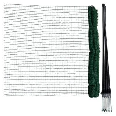 Immagine di horizont recinzione perimetrale FLEX, speciale mobile con 9 separati in fibra di vetro, 15 m lunghezza e 90 cm altezza, rete da giardino, per cani, il campeggio