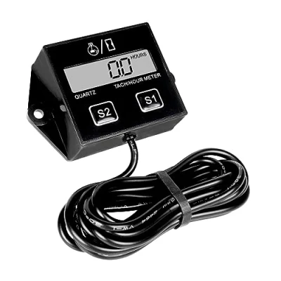 Immagine di Jayron Contagiri Digitale LCD Contaore,Intervallo di Manutenzione Programmabile e Azzerabile,Superficie Impermeabile,Utilizzare per Generatore Trattorini Tagliaerba ZTR