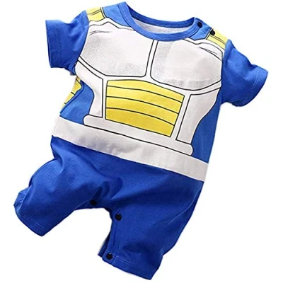 Immagine di Sxkayxr, Tutina per neonati in stile cartone animato, ispirata a Goku, unisex, Blu 2, 73cm/6 9 Months