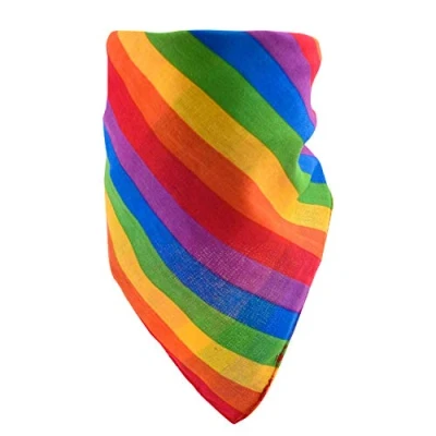 Immagine di TRIXES Banda Arcobaleno Regali LGBTQA+ di Cotone Fazzoletto Multicolore Accessori Pride Orgoglio Prade LGBTQA Velo