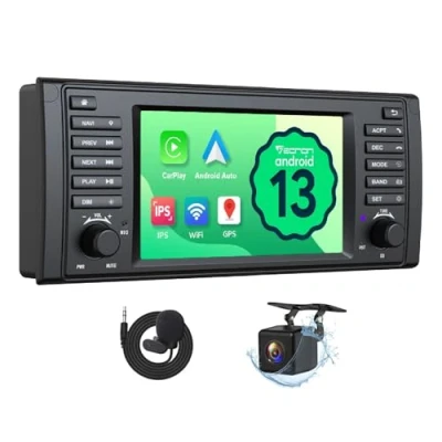 Immagine di Eonon 7 Pouces Schermo Tattile Android 13 pour BMW 5 E39 (1995 2002) 2+32 Go con GPS CarPlay e Auto WiFi Bluetooth USB Miroir d&#039;écran SWC Supporto DAB+ Caméra de recul Autoradio E39A13