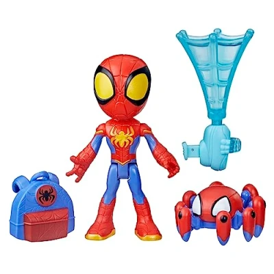 Immagine di Hasbro Marvel, Spidey e i Suoi Fantastici Amici, Action Figure Web Spinners con Accessori, Accessorio spara ragnatele
