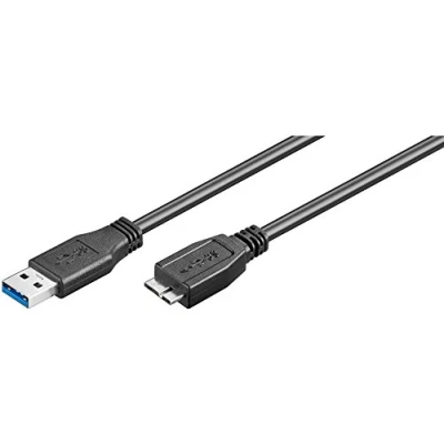 Immagine di Goobay 95734 Cavo USB 3.0 SuperSpeed, Nero, 2 x Numero di Schermature, 0.5m Lunghezza del