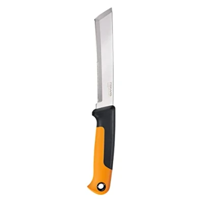 Immagine di Fiskars Coltello Per il Raccolto, Gambi e Steli Spessi, Lunghezza della Lama: 15 cm, Acciaio Inossidabile/Plastica, Nero/Arancione, X series, K82, 1062830