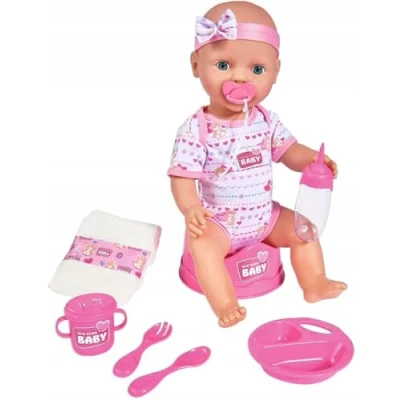 Immagine di Simba 105039005 New Born Baby, Bambola Che beve e Fa la pipì, con Accessori, 43 cm
