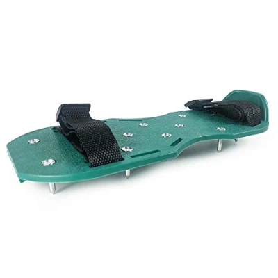 Immagine di QWORK® Gunite Spike Scarpe con 25mm Short Spikes Perfetto per epossidici Pavimenti, Overlay, Installazione di Copertura, Colore Verde (Coppia)