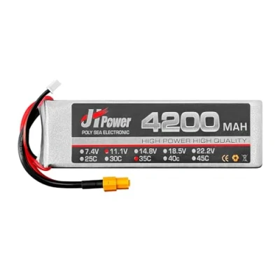 Immagine di HAWK&#039;S WORK 3S Batteria LiPo 11.1V 4200mAh 35C, con Connettore XT per FPV Drone Quadcopter RC Elicottero Aereo Barca Auto Camion Hobby