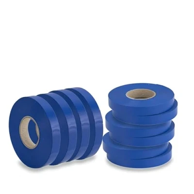 Immagine di VIRSUS 10 Rotoli di Nastro in PVC per Legatrice Vari Colori, Lunghezza 26 Ml e 150 Micron, Nastri Resistenti Legatrice, Pinza, Legare Pomodori, UVA, Fiori, Verdura, Viti (Blu)
