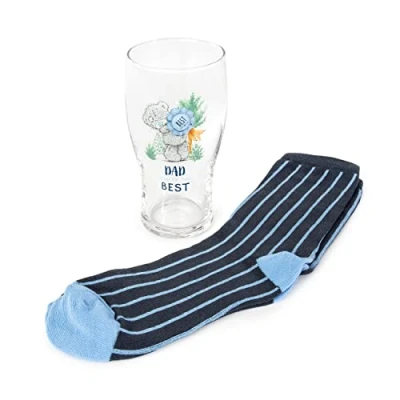 Immagine di Me To You Set regalo per la festa del papà con calice e calzini