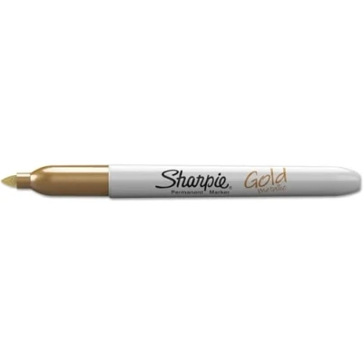 Immagine di Sharpie, Pennarello indelebile a punta fine, colore metallizzato Oro, 1 pezzo