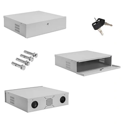 Immagine di Sterling 18&quot; Lock Box Cassetta di Sicurezza CCTV DVR NVR con Serratura, Grigio