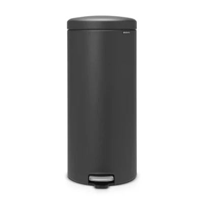 Immagine di Brabantia NewIcon Pattumiera a pedale 30L Soft Close con coperchio antiodore e secchio interno in plastica Compatto per cucina, ufficio, bagno o camera da letto Mineral Infinite Grey