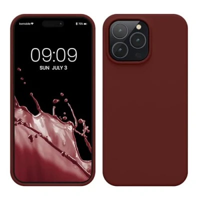 Immagine di kwmobile Cover per Apple iPhone 14 Pro Max Custodia Back Case Caricatore Wireless Antiurto e Flessibile in Silicone TPU rosso fulvo