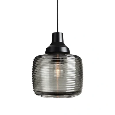 Immagine di DESIGN BY US Lampada a sospensione New Wave Stripe, grigio fumo