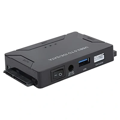 Immagine di Annadue Convertitore da USB 3.0 a SATA/IDE Set di Adattatori per Disco Rigido Esterno Universale 2.5/3.5 IDE HDD/SSD, DVD ROM CD CO RW DVD+RW e Altri, Supporto 4 TB(EU)