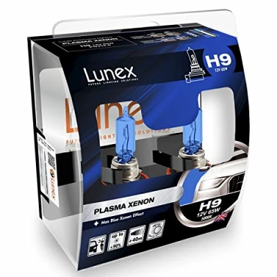 Immagine di LUNEX H9 PLASMA XENON Lampadine Alogene Faro, 12V 65W PGJ19 5, 5000K duobox (2 units)