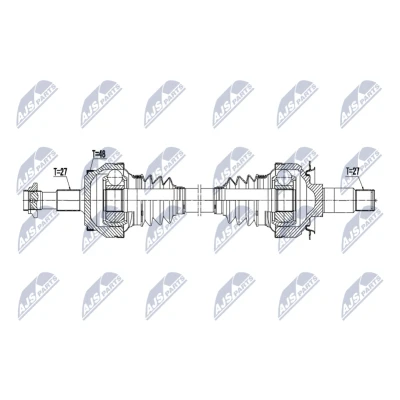 Immagine di NTY NPW ME 197 Albero motore / Semiasse Assale posteriore Sx, Dx 800mm Trasmissione automatica
