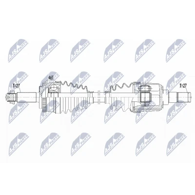 Immagine di NTY NPW KA 366 Albero motore / Semiasse Assale anteriore Dx 960 84
