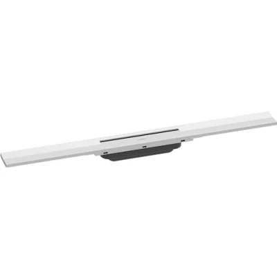 Immagine di hansgrohe RainDrain Flex set di canalina doccia accorciabile, canale drenaggio 700 mm, scarico a pavimento della doccia, bianco opaco