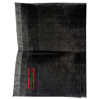 Immagine di Sieman 2 pezzi Fogli Tela di Plastica a Rete,Nero Rete per Borse Uncinetto 6CT, Mesh Plastic Canvas con Aghi Tessitura Ricamo e Lavori Maglia (2 50 x 33 cm/nero)