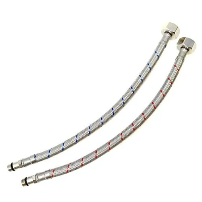 Immagine di Xcel Home 2 x M12 1/2 BSP (300 mm) miscelatore monoblocco per tubi flessibili (estremità maschio corta) Codice prodotto: FPM12 300S (X1)