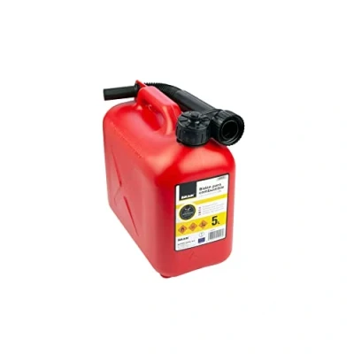 Immagine di Tanica di Benzina Modello B5ECO Realizzata in Polietilene capacità 5 Litri Resistente agli Additivi dei Combustibili con Tubo Flessibile Certificata Un Bikain