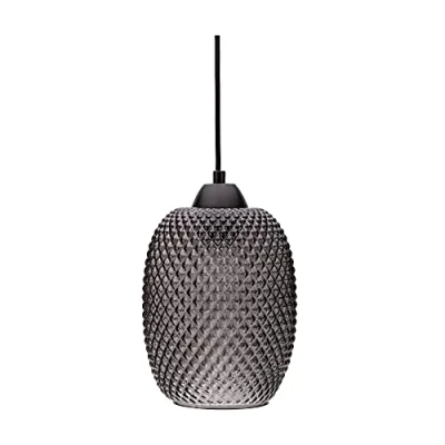 Immagine di Pauleen Pendant luminaire 48188 Gleaming Glamour Lampada a Sospensione Max. 20 Watt Opaco, Nero Vetro, Metallo E27, Smoked Glass, Black