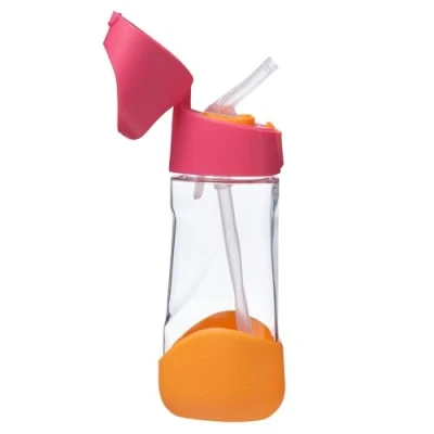 Immagine di b.box TritanTM Borraccia per bevande e acqua, facile da impugnare coperchio a tenuta stagna, design moderno adatto ai bambini, ideale la tazza dopo sorseggiata, 450 ml (fragola Shake)