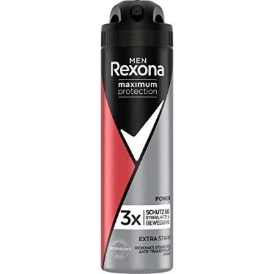 Immagine di Rexona Men Maximum Protection Spray Power Anti Transpirant con 48 ore di protezione contro la sudorazione e l&#039;odore del corpo 150 ml (confezione da 1)