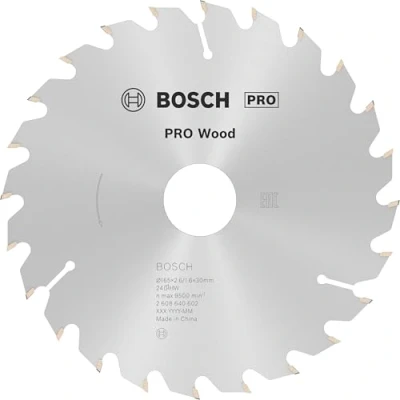 Immagine di Bosch Accessories Optiline 2608640602 Lama circolare in metallo duro 165 x 30 2.6 mm Numero di denti: 24 1 pz.