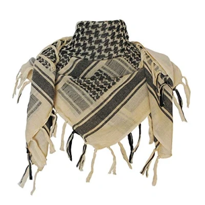 Immagine di Explore Land in 100% cotone Shemagh militare tattico Desert sciarpa kefiah Wrap (Tan)