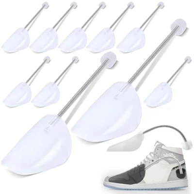 Immagine di ZHYLUO Tendiscarpe in Plastica 5 Paia di Regolabile Adulto Scarpa Albero,Forma per Calzature,Forme Scarpe Con Tensione Molla Bobina Casual,Scarpe Pelle