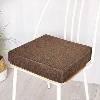 Immagine di Cuscino per Sedia in Memory Foam, Treers Cuscini Sedie Quadrati ? Supporto e Stabilità Perfetti Rivestimento Lavabile da Ufficio a rotelle (Marrone Scuro,40x40x5cm)
